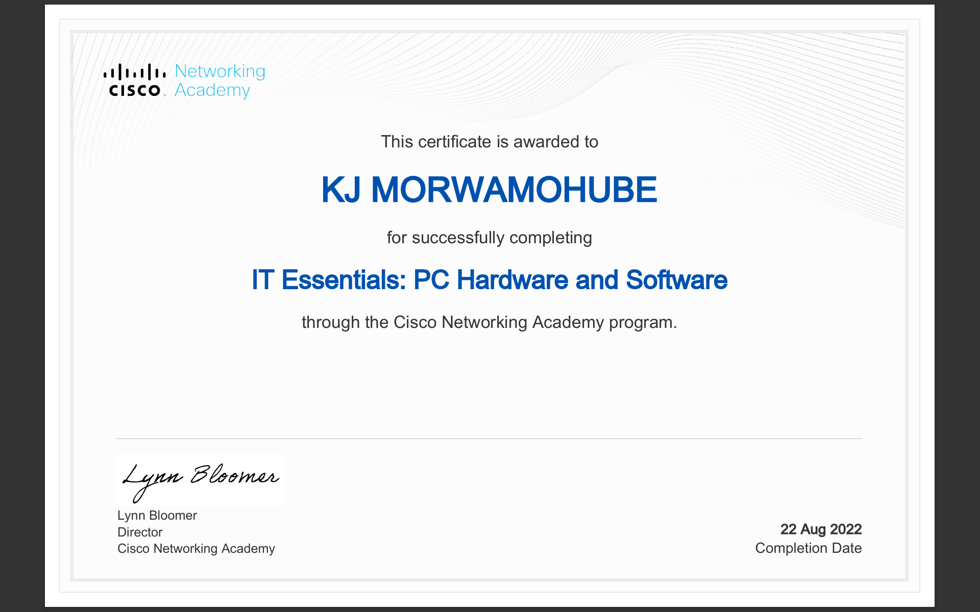 Cisco IT Essentials Certification