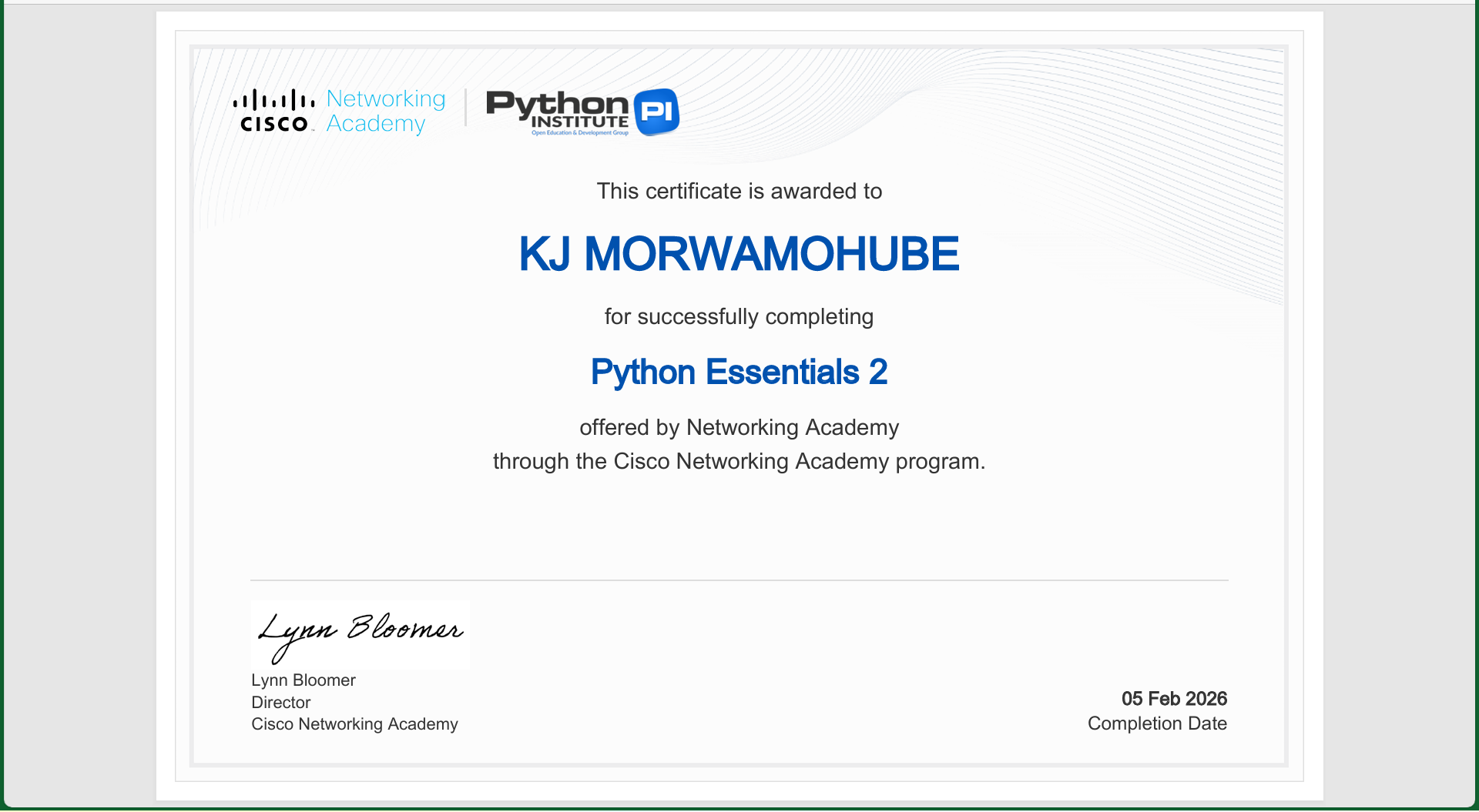 Cisco Ethical Hacker Certification